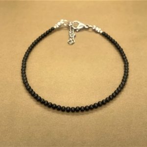 შავი ონიქსის ფეხის სამაჯური