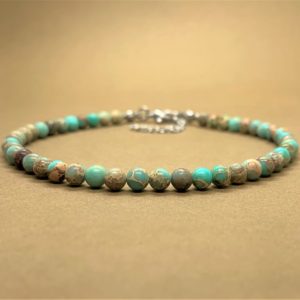 იასპისის (Imperial Jasper) ფეხის სამაჯური