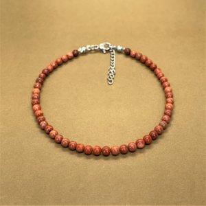 წითელი იასპისის ფეხის სამაჯური