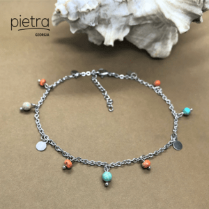 იასპისის ფეხის სამაჯური ძეწკვზე