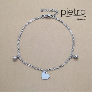 ფოლადის ფეხის სამაჯური გულით