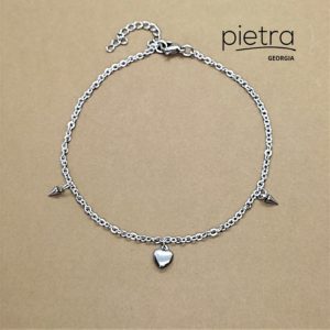 ფოლადის ფეხის სამაჯური გულით