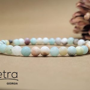 ამაზონიტის სამაჯური კაუჩუკზე