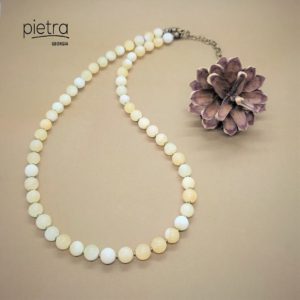 თაფლისფერი ჟადეიტის ყელსაბამი