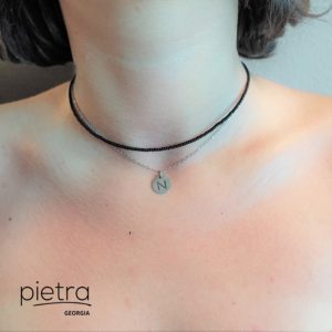 პერსონალური ფოლადის ყელსაბამი ინიციალით