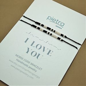 წყვილი მორზეს სამაჯური I LOVE YOU