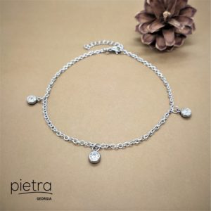 უჟანგავი ფოლადის ფეხის სამკაული ჩარმებით