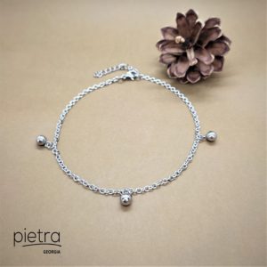 უჟანგავი ფოლადის ფეხის სამკაული ჩარმებით