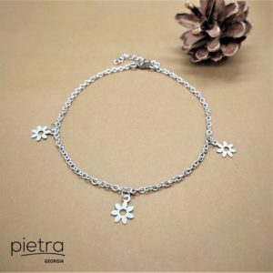 უჟანგავი ფოლადის ფეხის სამკაული ჩარმებით