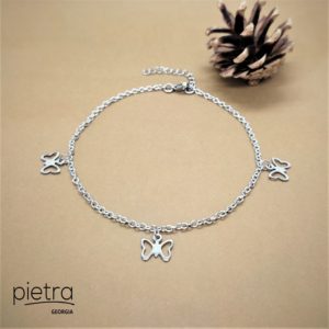 უჟანგავი ფოლადის ფეხის სამკაული ჩარმებით