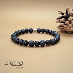 ლავის ქვის და ონიქსის სამაჯური