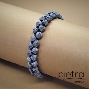 რუხი ლავის ქვის ორმაგი სამაჯური